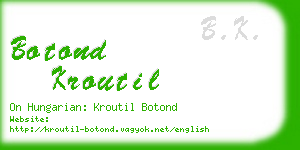 botond kroutil business card